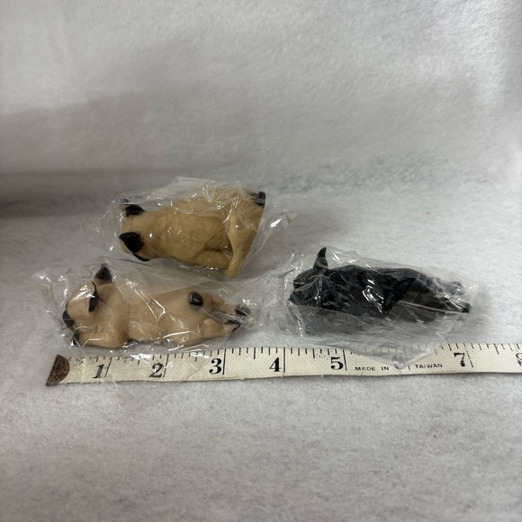 Set of 3 FRENCH BULLDOG Squishy Gachapon Toys Figures Brown Black Fawn Dog - Picture 4 of 8